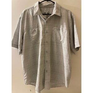 Orvis Light Gray Plaid Short-Sleeve Button-Down Shirt